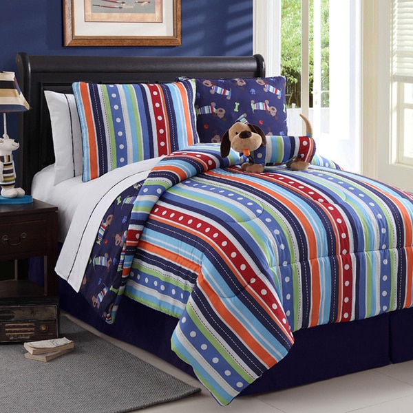 VCNY Dog Reversible 4 piece Comforter Set   14968053  