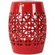 Urban Trends Collection Red Ceramic Garden Stool Open Work - Free ...