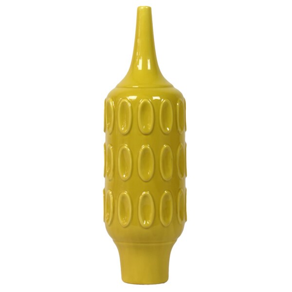 Yellow Ceramic Vase Urban Trends Collection Vases