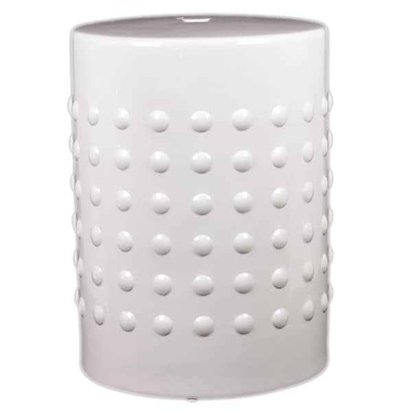 Urban Trends Collection 18-inch White Ceramic Stool