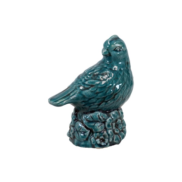 Shop Urban Trends Collection Turquoise Ceramic Bird - Free Shipping On ...
