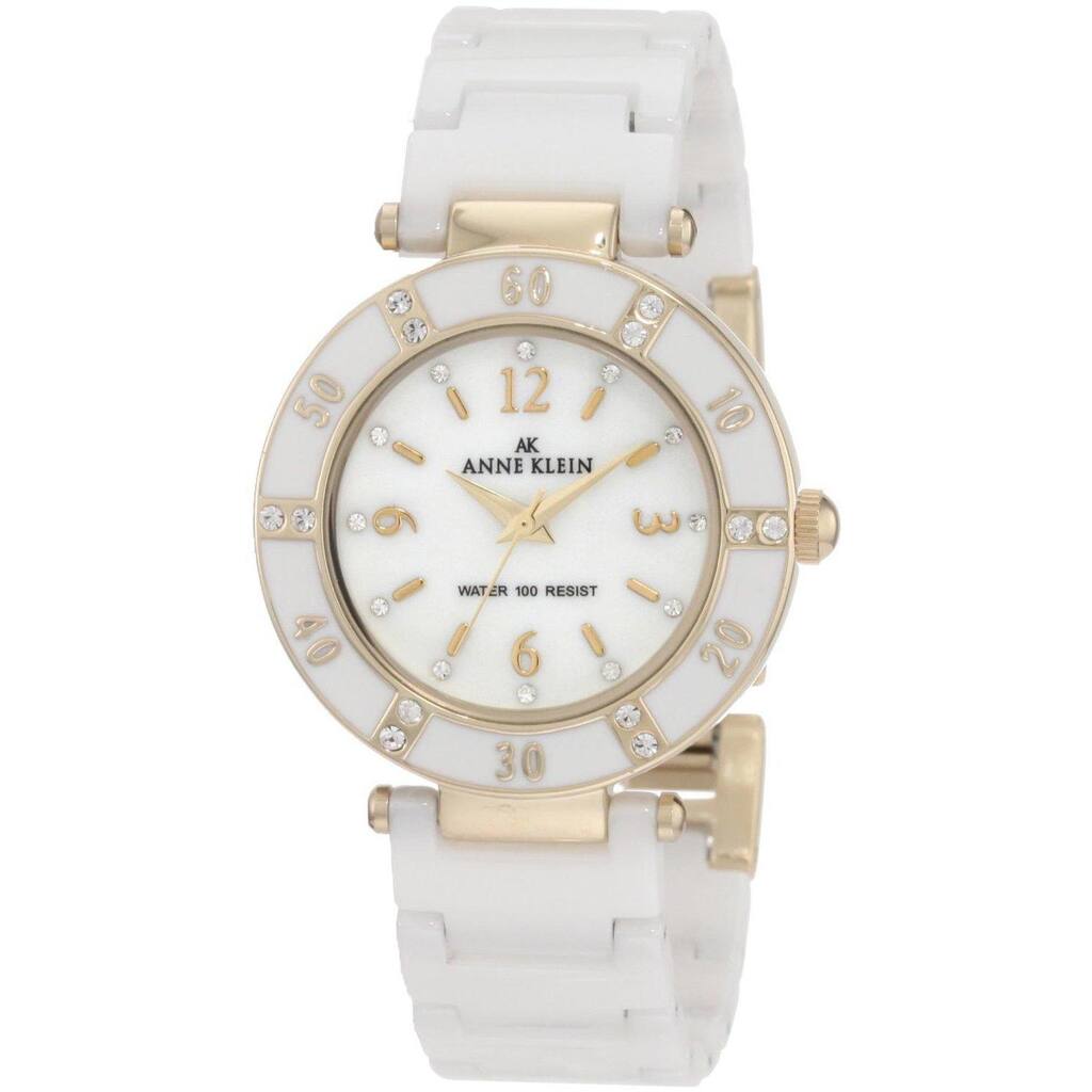 Anne Klein Women's Classic White Stainless-Steel Watch