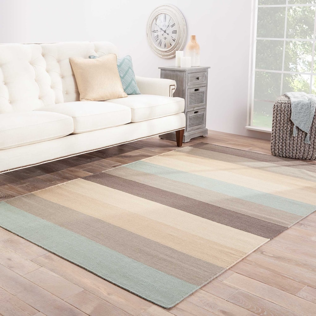 Harlem Handmade Stripe Multicolor Area Rug (5' X 8') - Multi - 5' x 8'/Surplus