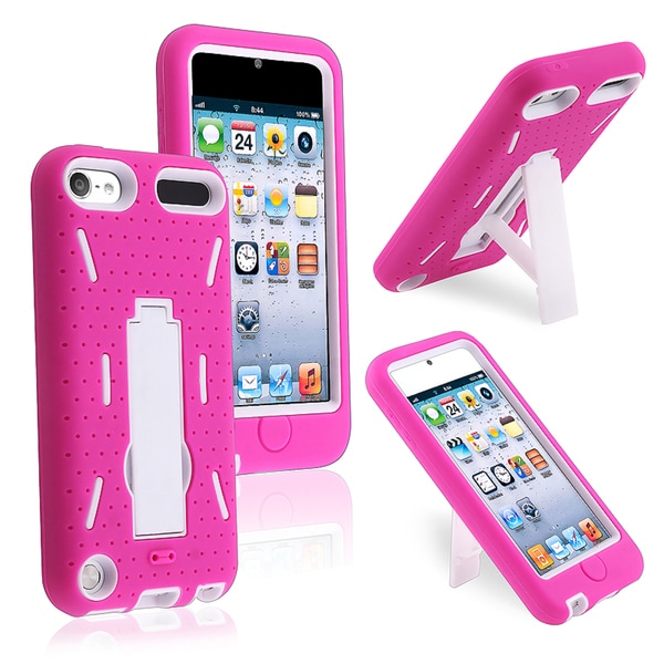 BasAcc White/ Pink Hybrid Case for Apple iPod Touch Generation 5 BasAcc Cases
