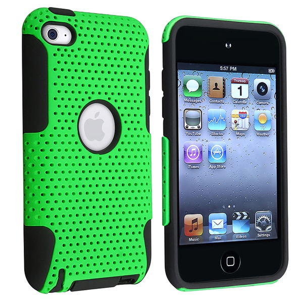 BasAcc Black/ Green Hybrid Case for Apple iPod Touch Generation 4 BasAcc Cases