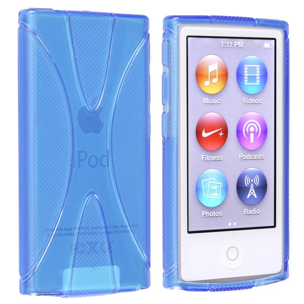 BasAcc Blue TPU Rubber Skin Case for Apple iPod nano 7th Generation BasAcc Cases