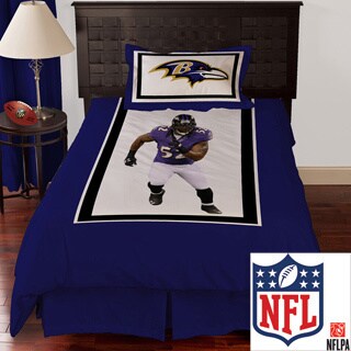 Shop Nfl Biggshots Baltimore Ravens Ray Lewis 4 Piece Comforter