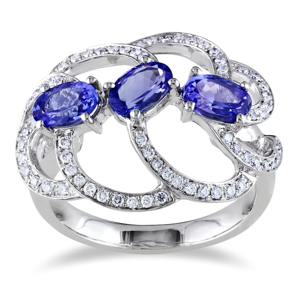 Miadora Signature Collection 14k Gold Tanzanite and 1/3ct TDW Diamond