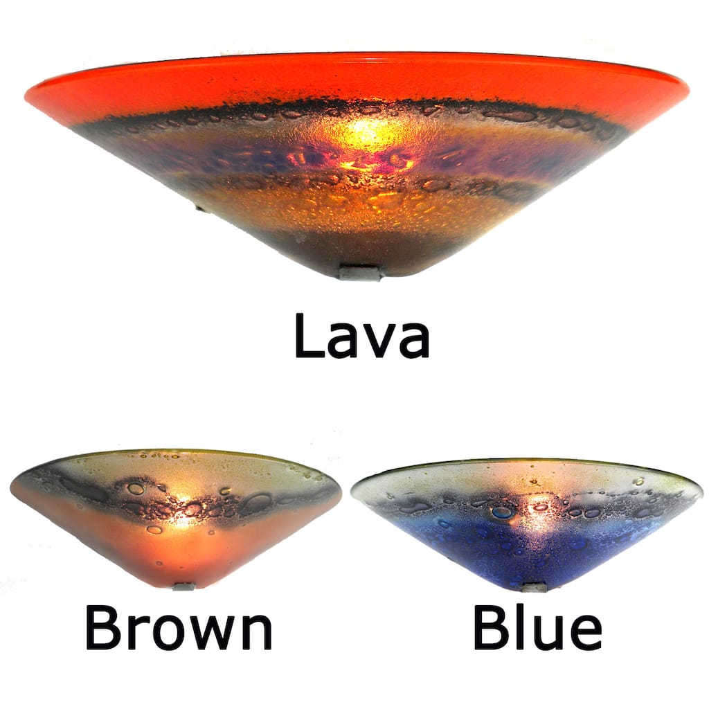 Handmade Artisan Glass Wall Sconce (Chile)