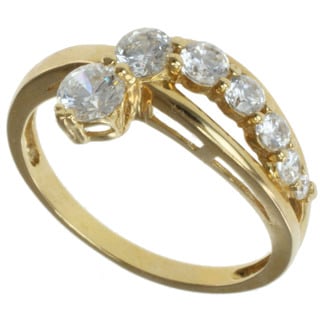 Michael Valitutti Signity 14k Yellow Gold Round-cut Cubic Zircona Ring