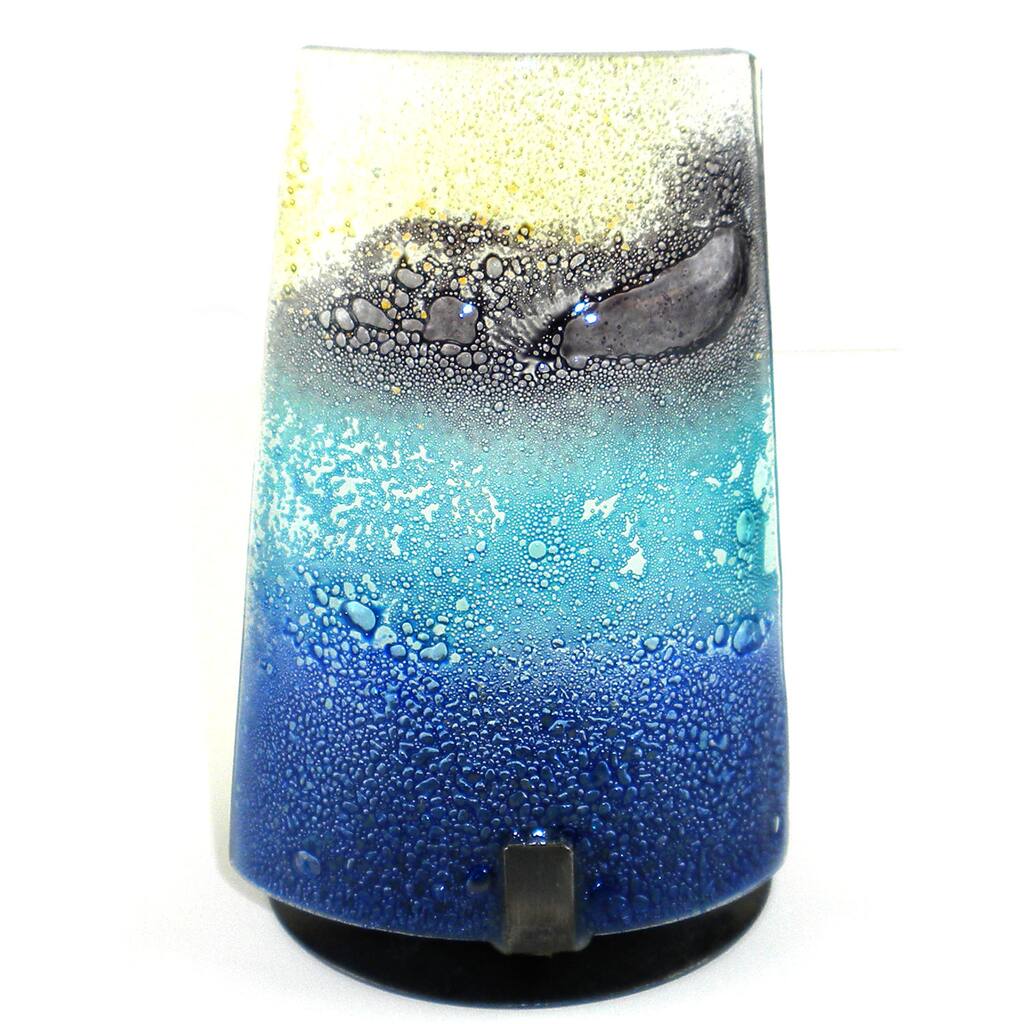 Handmade Artisan Glass Candle Holder , Handmade in Chile