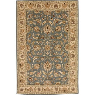 Traditional Oriental Blue Wool Tufted Rug (9'6 x 13'6) JRCPL 7x9   10x14 Rugs