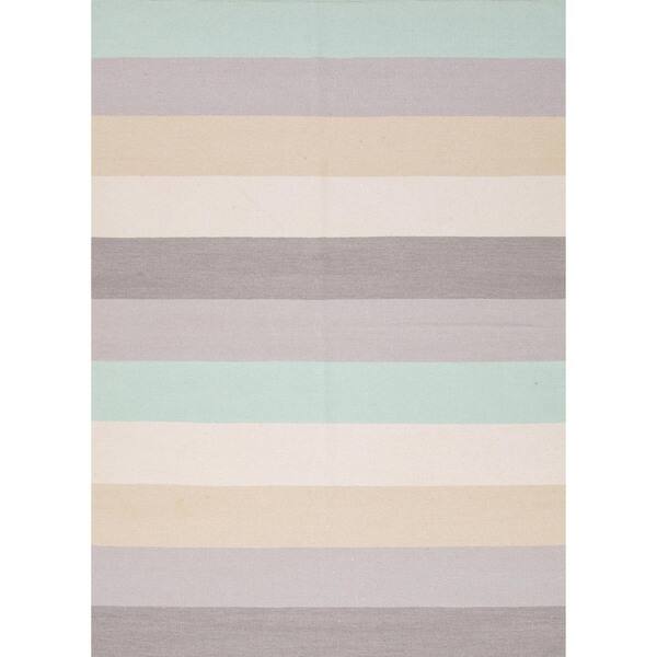 Flat Weave Stripe Grey Rug (9' x 12') Overstock 7536466