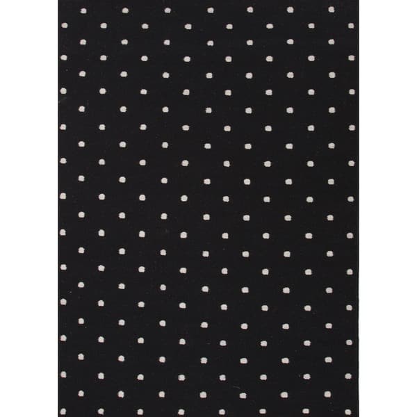 slide 1 of 1, Flat Weave Geometric Gray/ Black Wool Rug (5' x 8')