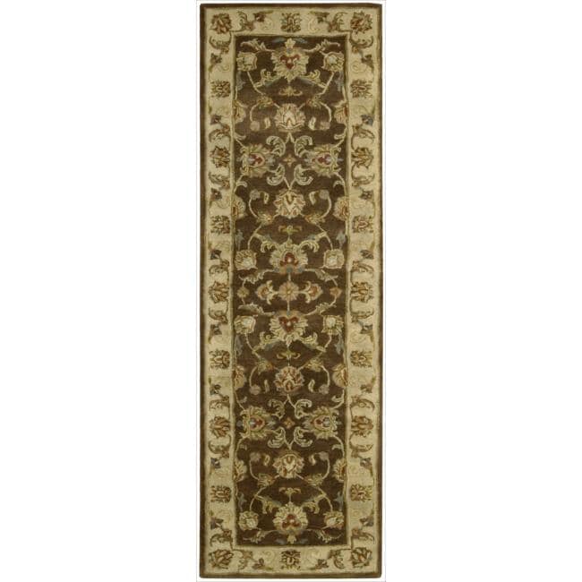 Nourison Hand tufted Jaipur Chocolate Wool Rug