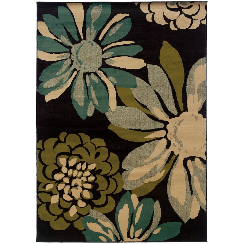 Style Haven Everleigh Eva Floral Dreams Area Rug - 10' x 13' - Teal/Green