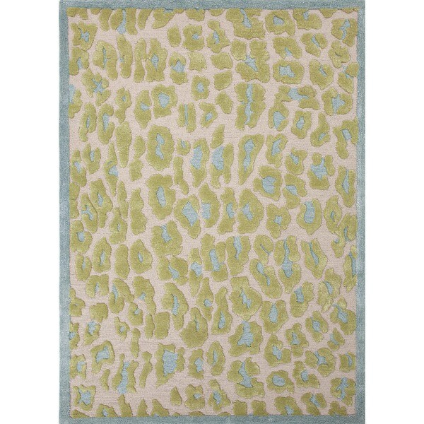 Shop HandTufted Modern AnimalPrint WoolandSilk Area Rug (5' x 8