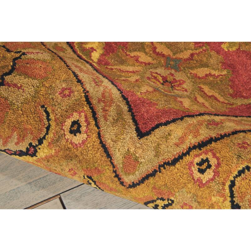 Nourison Hand-tufted Jaipur Burgundy Wool Rug