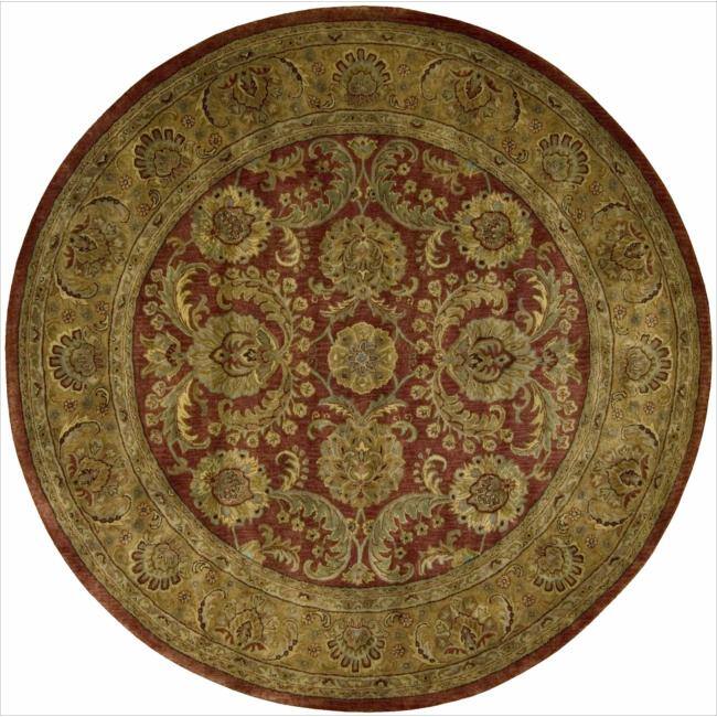 Nourison Hand-tufted Jaipur Burgundy Wool Rug