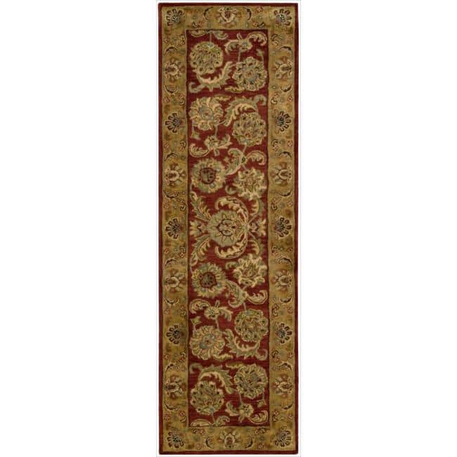 Nourison Hand-tufted Jaipur Burgundy Wool Rug