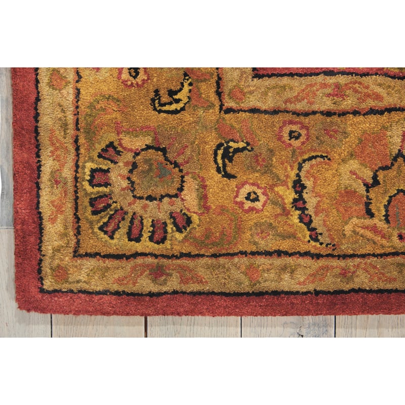 Nourison Hand-tufted Jaipur Burgundy Wool Rug
