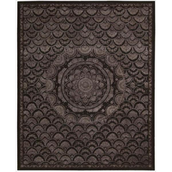 Nourison Hand-tufted Floral Regal Espresso Wool Rug