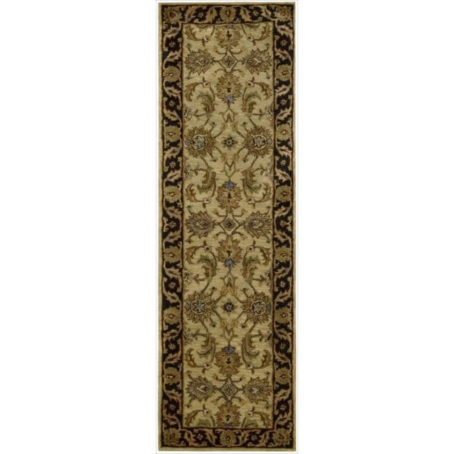 Nourison Hand tufted Jaipur Light Gold Wool Rug