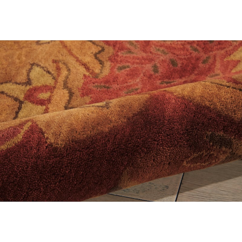 Nourison Hand-tufted Jaipur Flame Red Wool Rug