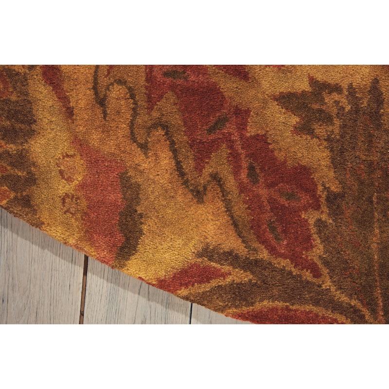 Nourison Hand-tufted Jaipur Flame Red Wool Rug