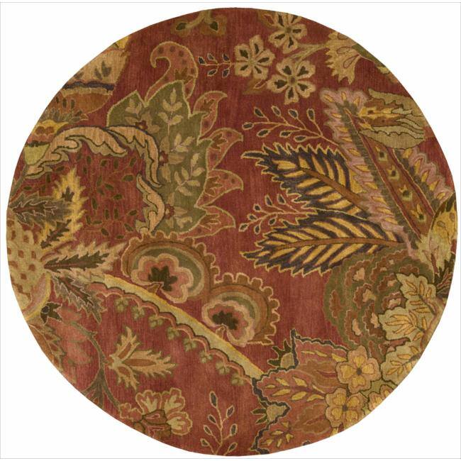 Nourison Hand-tufted Jaipur Flame Red Wool Rug