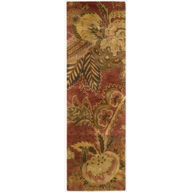 Nourison Hand-tufted Jaipur Flame Red Wool Rug