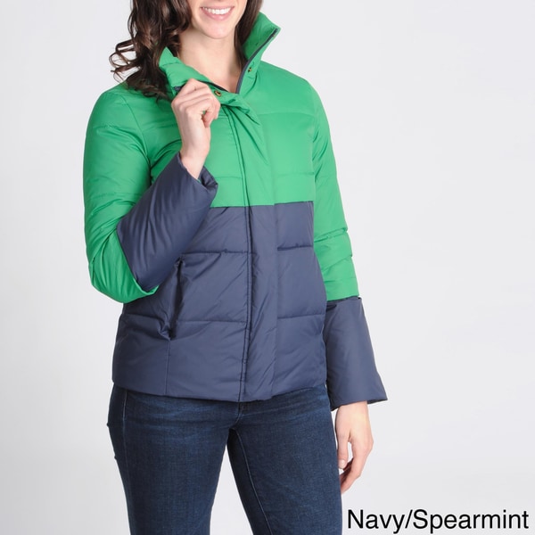 tommy hilfiger women's color block puffer jacket