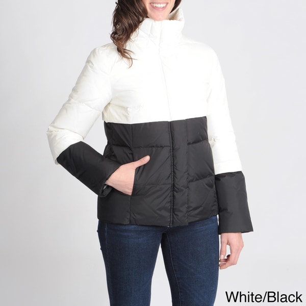 tommy hilfiger women's color block puffer jacket