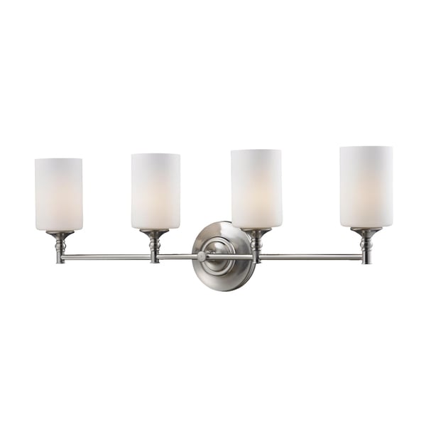 Cannondale 4 light Brushed Nickel Wall Vanity Z Lite Sconces & Vanities