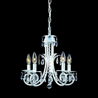 Pearl White 5 light Crystal Chandelier 5d472c53 c321 4467 aec4