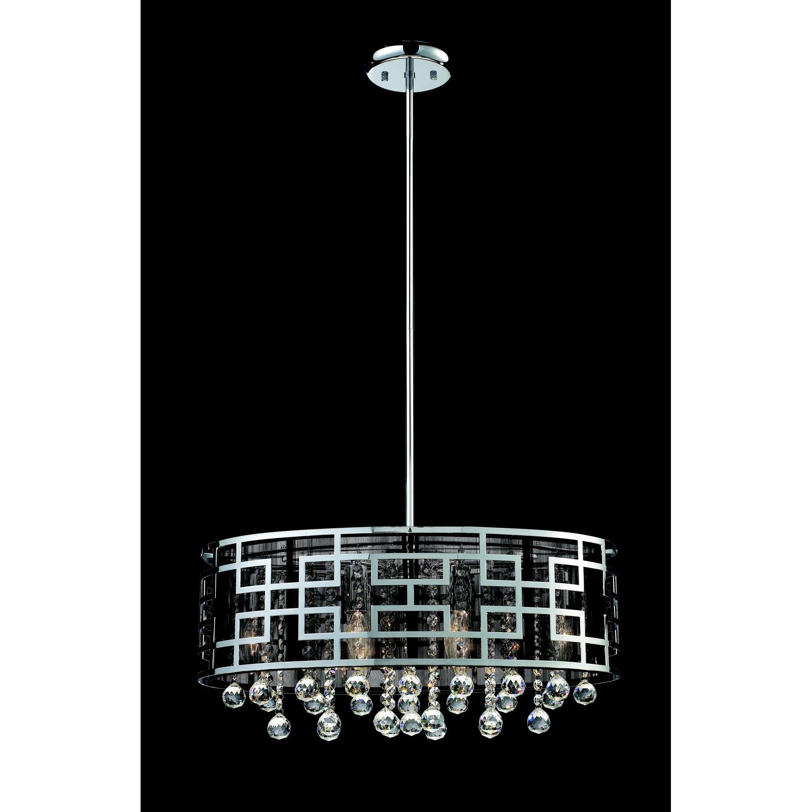 Mirach Chrome 6 Light Crystal Chandelier