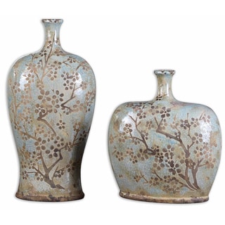 Shop Uttermost Citrita Antiqued Decorative Vases Set Of 2