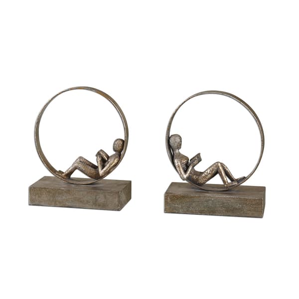 slide 1 of 1, Uttermost Lounging Reader Bookends (Set of 2)