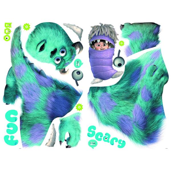 Monsters Inc Giant Sully And Boo Peel And Stick Wall Decals Multi