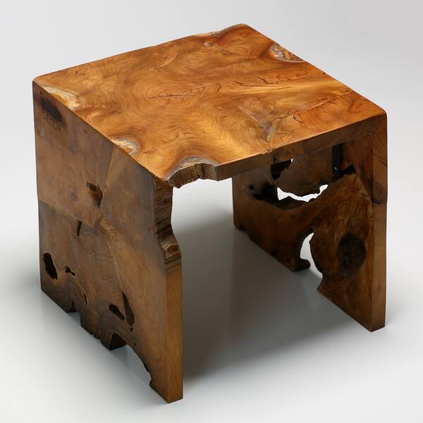 Arch Solid Natural Wood Accent Table Overstock 7538406