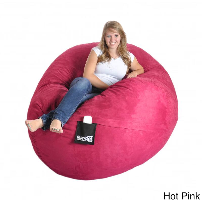 Slacker Sack Oval 6-foot Microfiber/ Foam Bean Bag - Hot Pink