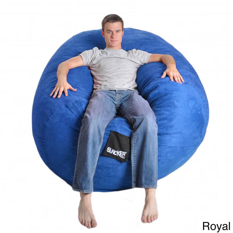 Slacker Sack Oval 6-foot Microfiber/ Foam Bean Bag - Royal Blue
