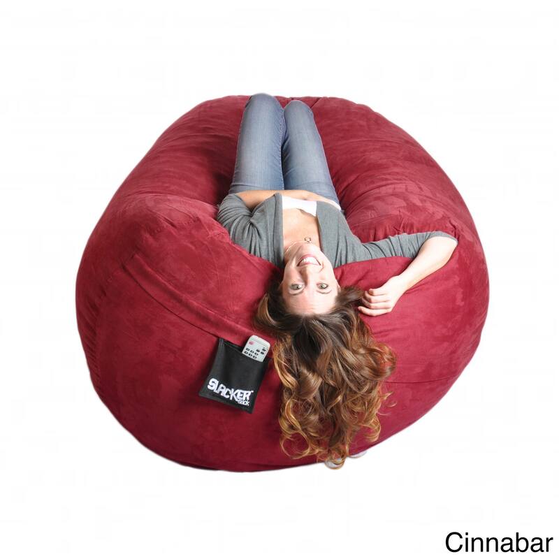 Slacker Sack Oval 6-foot Microfiber/ Foam Bean Bag - Cinnabar Red