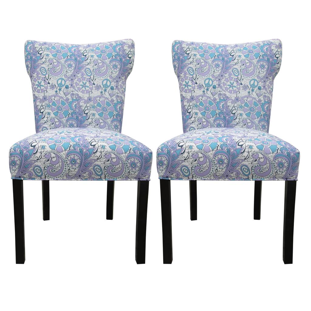Bella Rosa Berries Upholstered Dining Chairs (Set of 2)
