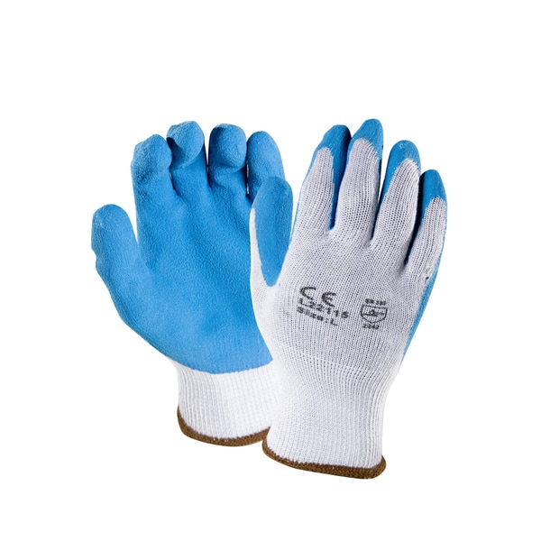 Azuza Safety 10-Gauge Grey Working Gloves with Latex Crinckle-finish Palms (Pair of 12)