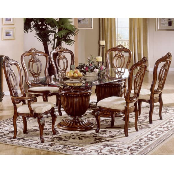 Repertoire 7-piece Dining Set with Pedestal Base Bed Bath