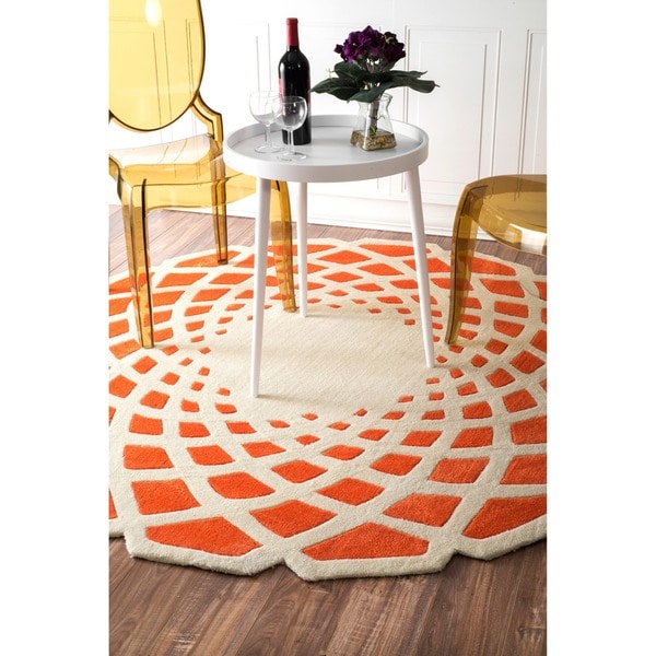 nuLOOM Handmade Abstract Round Rug - 6'