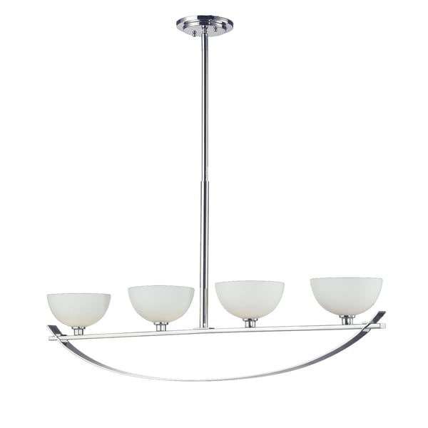 Ellipse Chrome 4 Light Island Light Fixture Z Lite Chandeliers & Pendants