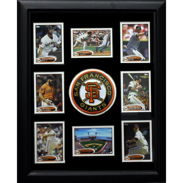 San Francisco Giants Logo Frame with 8 Baseball Cards (12 x 18)