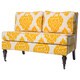 Cassidy French Yellow/ Cream Ikat Loveseat - Thumbnail 1